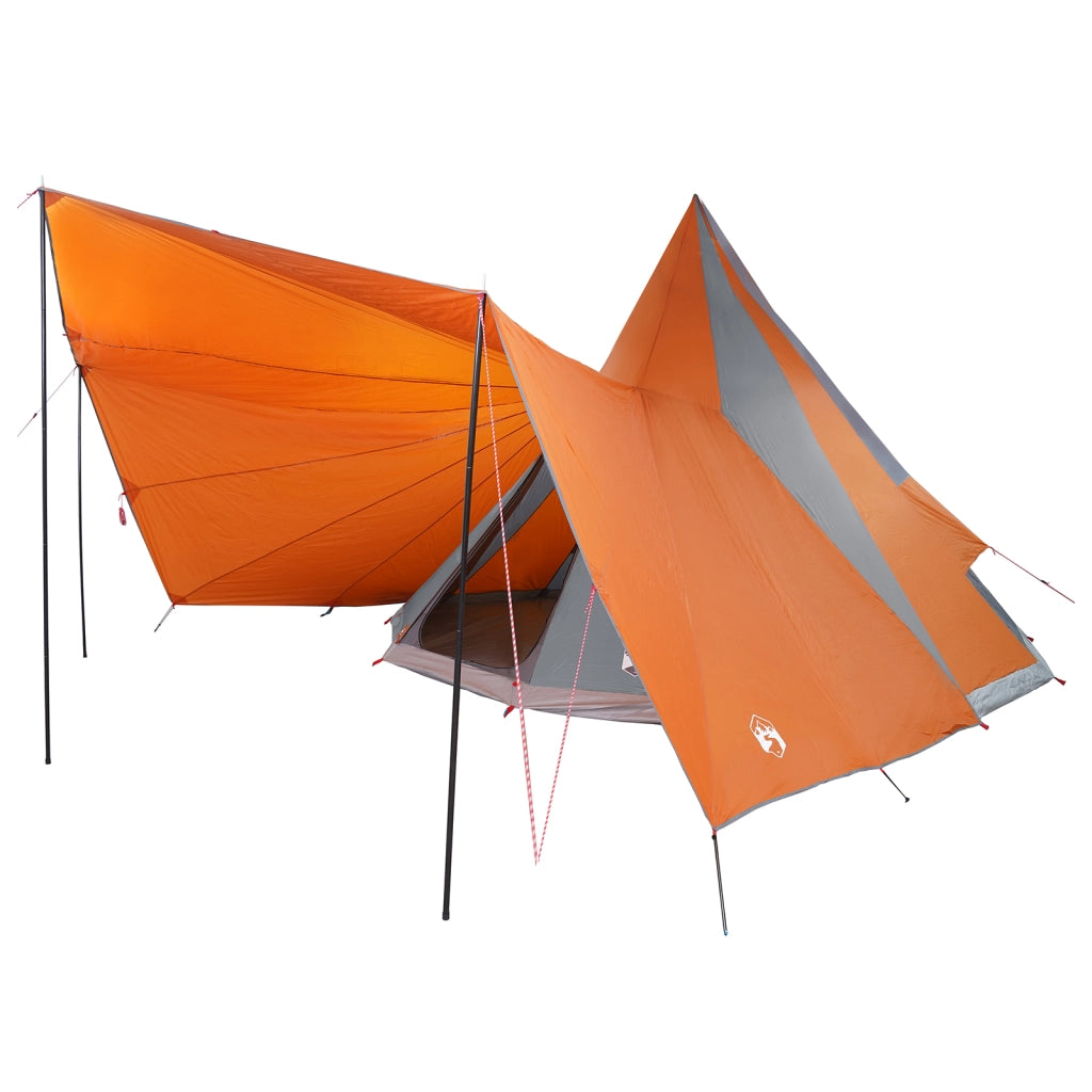Tenda Familiare Tipi Grigia e Arancione 12-Persone Impermeabile
