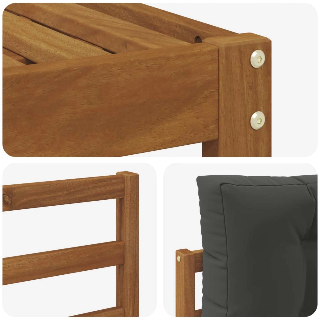 Set di divani da esterno con cuscino 5 pcs Naturale e Antracite 3367145