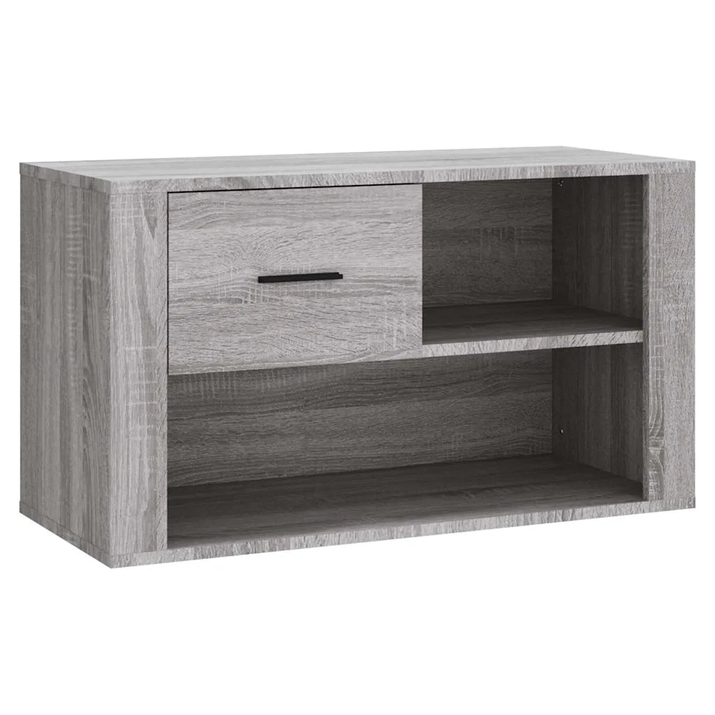 Scarpiera-Scaffale per scarpe Grigio Sonoma 80x35x45 cm in Legno Multistrato
