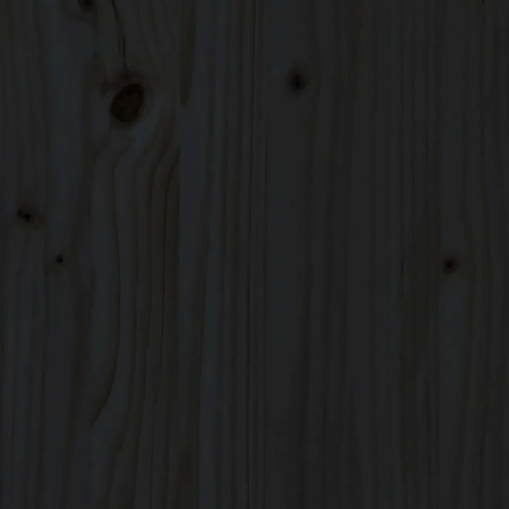 Tavolino da Salotto Nero 80x55x40,5 cm Legno Massello di Pino cod mxl 22924