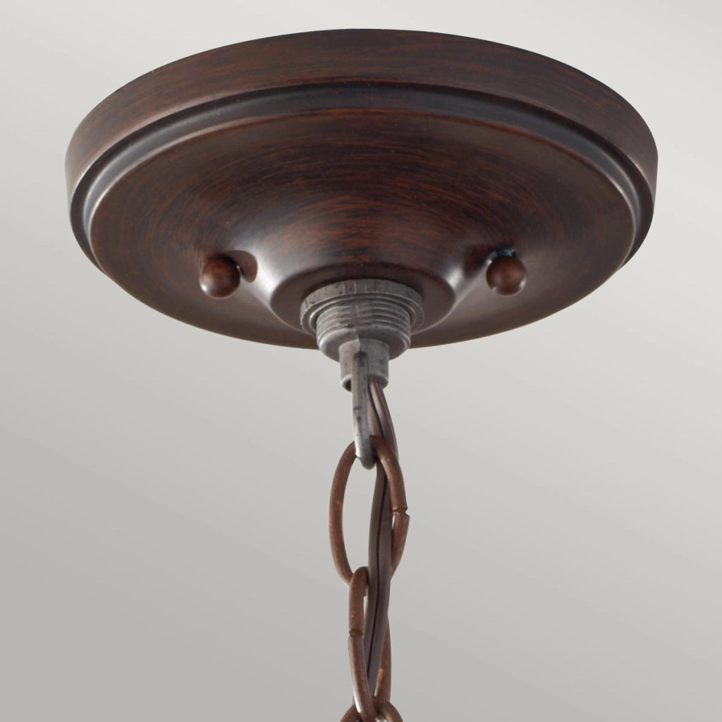 Plafoniera vintage bronzo anticato Pickering Lane 3xE14 Feiss