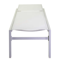 Lettino Prendisole da Giardino 203,5x70xh42,5 cm in Alluminio e Textilene Altamura Bianco