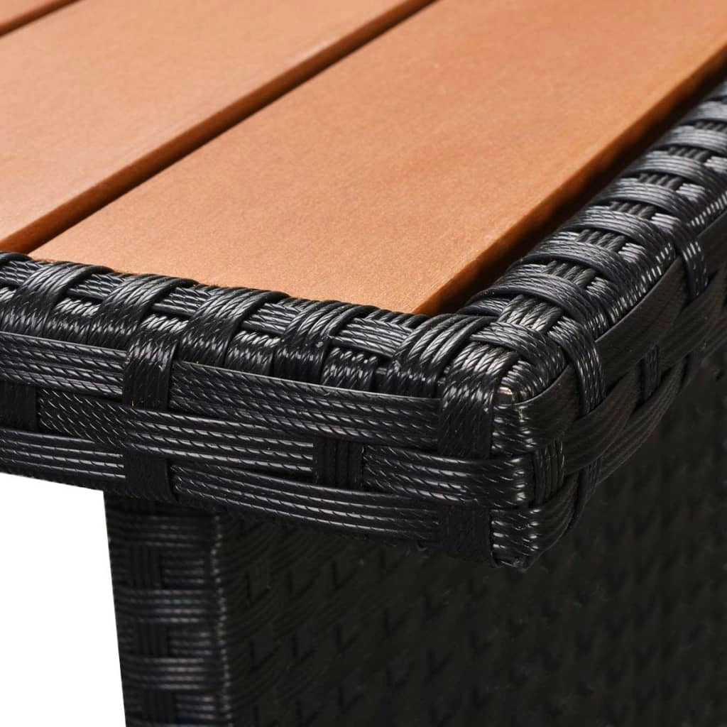 Set mobili da giardino set di mobili da esterno 5 pezzi con cuscini polyrattan nero 02_0016492