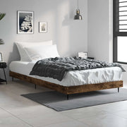 Giroletto senza Materasso-Struttura Letto Rovere Fumo 90x200 cm in Truciolato 762462