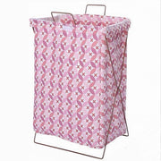 Trade Shop - Cesto Contenitore Porta Biancheria Pieghevole Panni Sporchi Bagno 79213 Rosa -