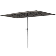 Ombrellone Doppio da Giardino ¨C Zephmum ¨C Grigio 450x260 cm