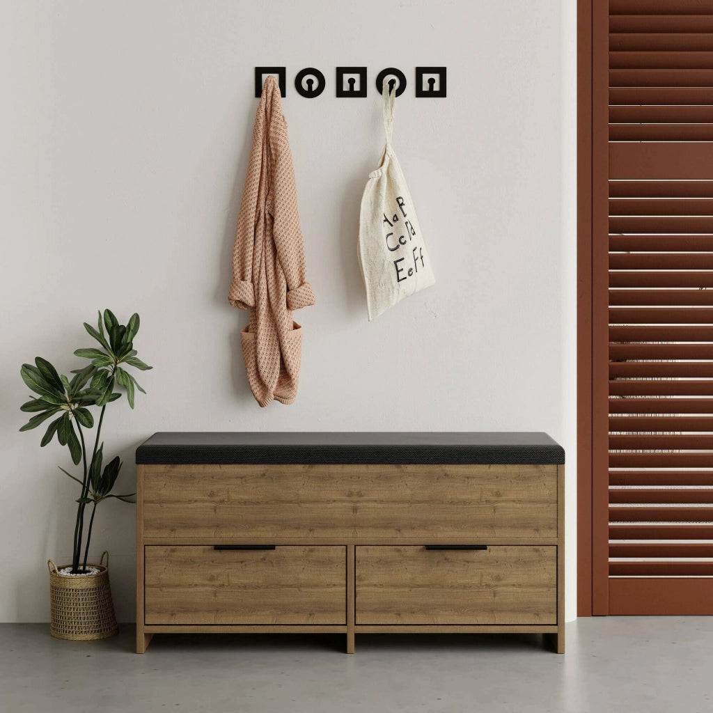 Mobile Portascarpe Tapah, Scarpiera 8 Paia, 106x34x50h cm Marrone Quercia