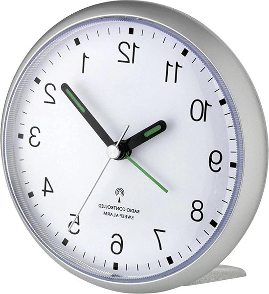 Orologio Radiografico con Sveglia a Stilo con Indicazione del Tempo con Sveglia e Funzione Snooze - Schermo Illuminato - Modello 60.1506 - Funzione di Allarme - Pulsanti con Illuminazione -