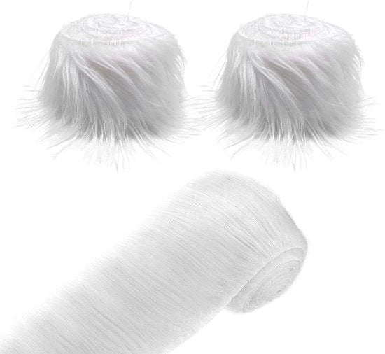 3 pezzi di pelliccia artificiale - morbida e duratura - 5 x 150 cm - adatta per la decorazione - ideale per abbigliamento/calzature/ bambole - pelliccia sintetica