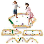 Set di travi bilanciere per bambini, Tavole bilanciere con pietre di passaggio per coordinazione e abilit¨¤ motorie-Giocattoli sportivi