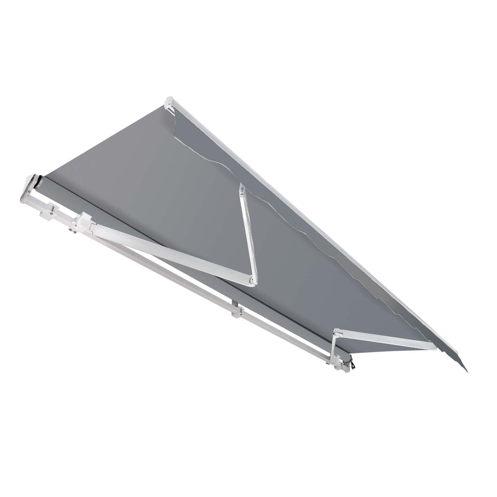 Toboli Tenda da sole con bracci a snodo e protezione UV 3,5x3 m Antracite Montaggio a parete Balcone