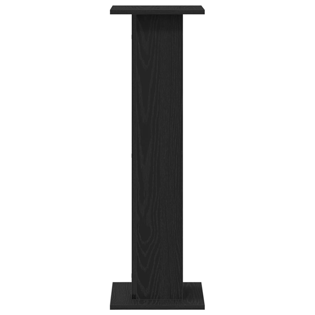 Supporti per altoparlanti 2 pz Rovere Nero 30x30x95 cm in legno ingegnerizzato