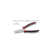 USAG U01330150 133 AX Pinze Becchi Mezzotondi Lunghissimi Diritti 160 mm con Impugnatura Ergonomica Bimateriale e Asole di Aggancio Anticaduta colore Cromato