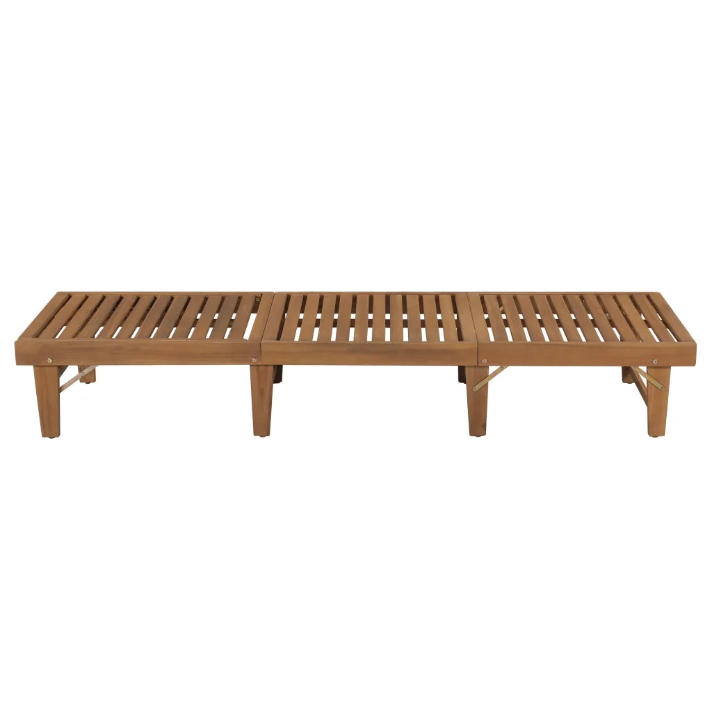 Lettino Prendisole Pieghevole con Cuscino in Massello di Acacia 3064167