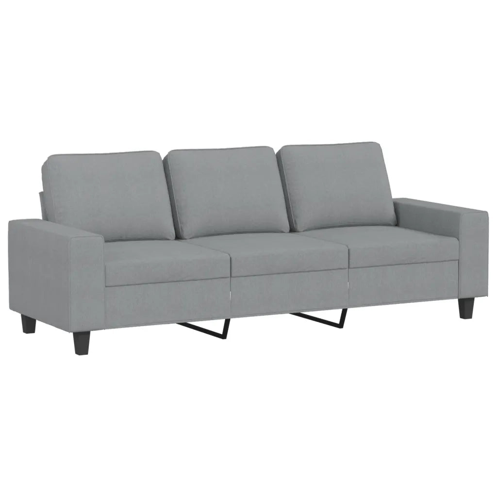 Divano a 3 Posti Grigio Chiaro 180 cm in Tessuto 359399