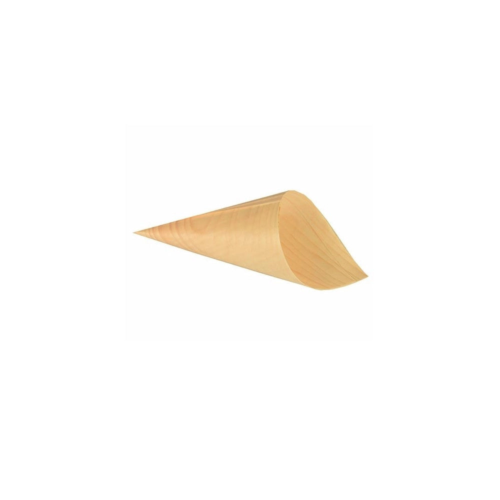 Trade Shop - Set 12 Coni Finger Food In Fibra Di Pioppo Catering Aperitivo 22,5 X 15,5 Cm -