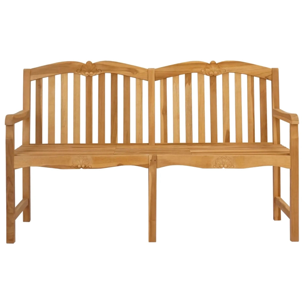 Panchina in legno intagliata a mano Naturale 155 x 60 x 94 cm
