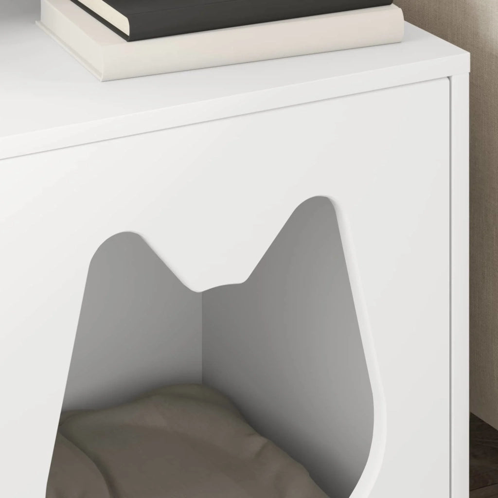 Casa per Gatti Bianco 42,5 x 40 x 53,5 cm Legno multistrato 8000689