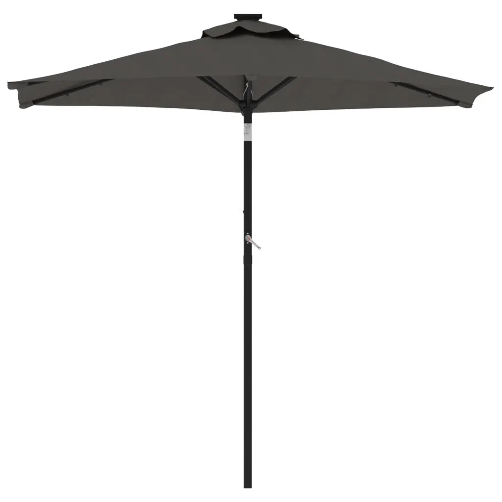 Ombrellone Giardino con Palo in Acciaio Antracite 225x225x212cm 4005060