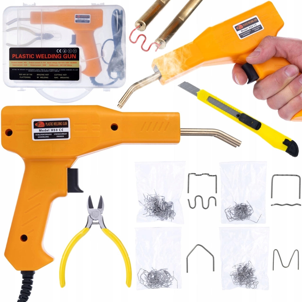 Saldatore per Plastica Rosfix Red Odysseya 100W – Set Completo con Graffettatrice e 800 Graffette