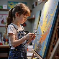 HS-A10K Set con compressore, pistola aerografo, ugello 0,3 mm, motore 12 V, pressione max 2,8 bar, per modellismo, tatuaggi, nail art, airbrush