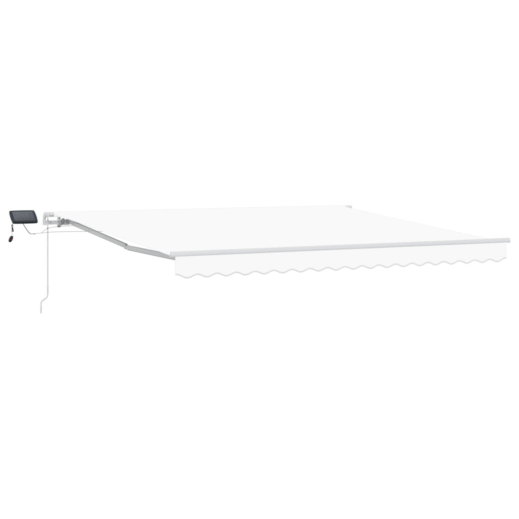 Tenda Retrattile Manuale  con LED Bianca 400x350 cm