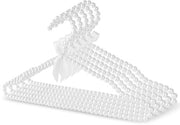 Hangers eleganti per abiti con perle - Bianchi - Disegno antiscivolo - Ideali per matrimoni e occasioni speciali - G