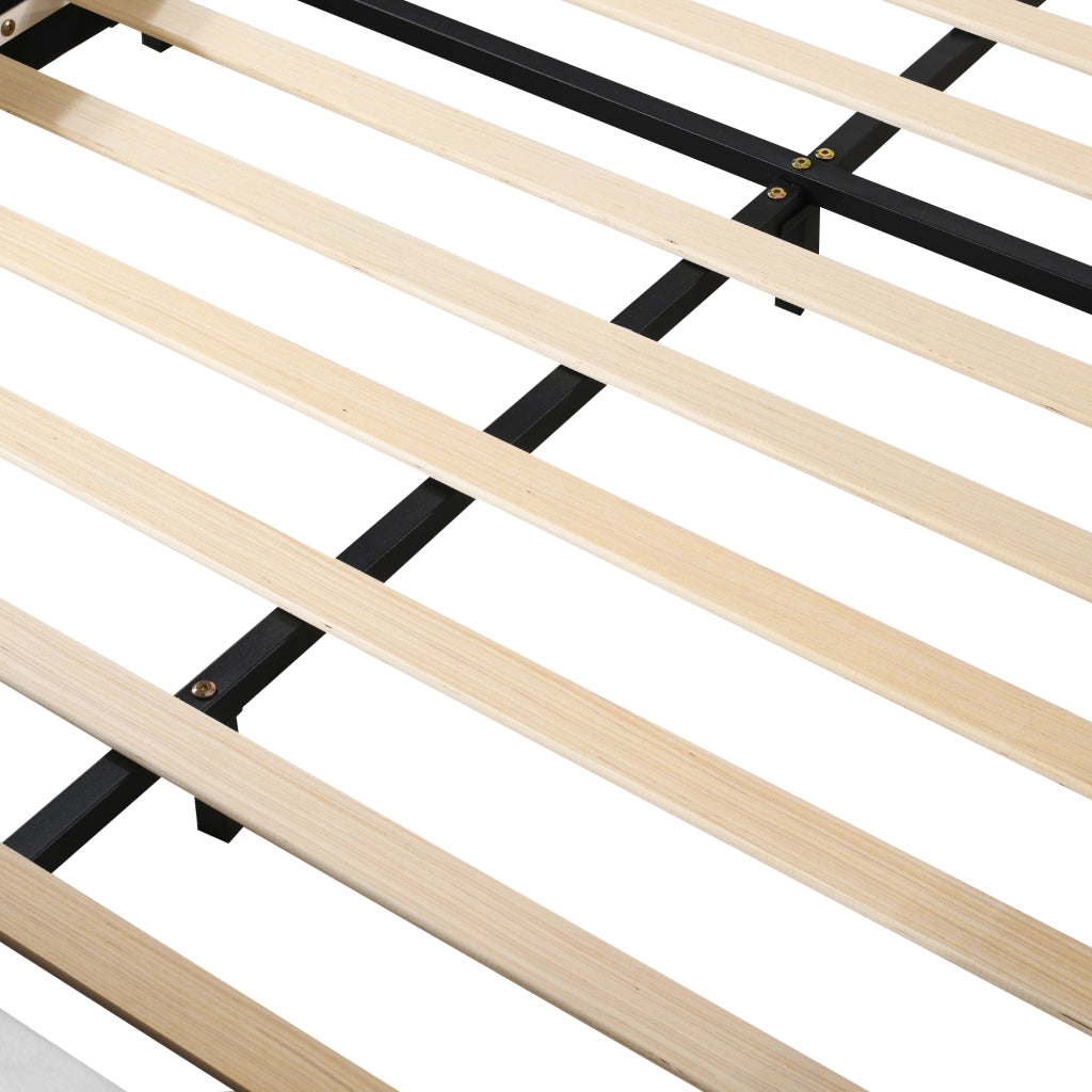 Letto per Bambini 140×200 cm; Letto a 2 Posti con Forma di Orso; senza Materasso; Bianco