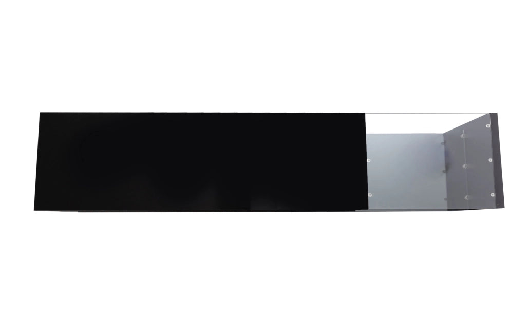 Mobile TV High Gloss Nero con 2 Cassetti; 2 Ripiani in Vetro e LED