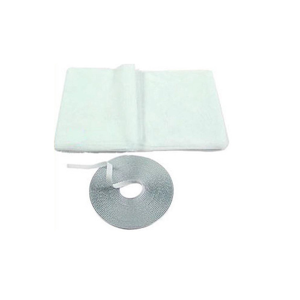 Trade Shop - Zanzariera Bianca In Poliestere Per Porta E Finestra 130x150cm Anti Zanzare Casa -