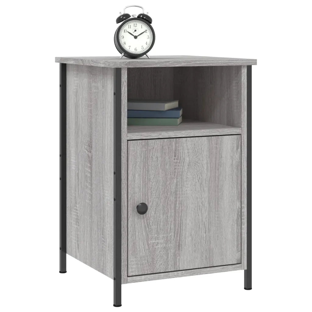 Set di 2 Comodini | Armadio da Notte | Mobiletto da notte Grigio Sonoma 40x42x60 cm in Legno Multistrato