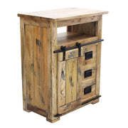 Mobiletto per soggiorno Industrial in Legno cm 70x45x90 - RICK