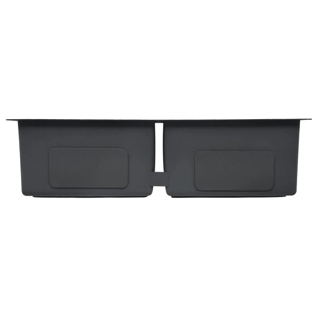 Lavello da cucina fatto a mano con filtro 76 x 44 cm acciaio inox nero 02_0002370