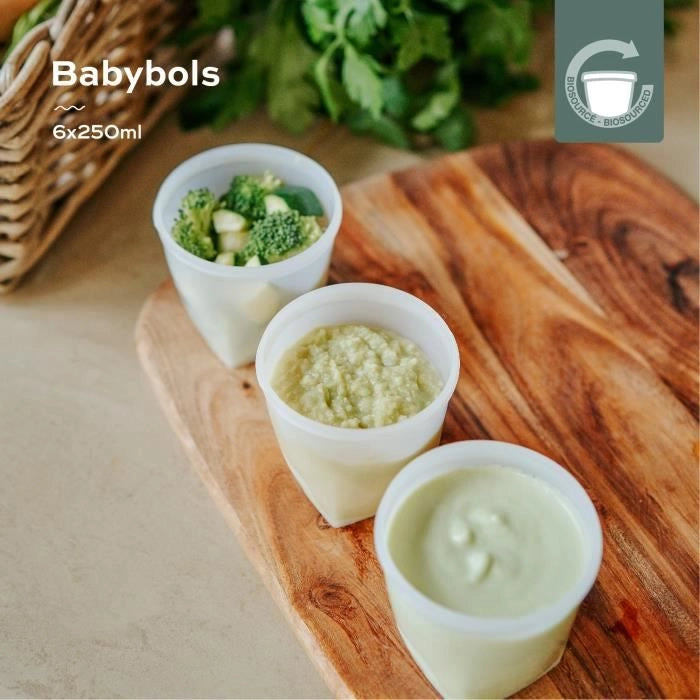 BabyMoov Conservation Pots Biosourcés - Lotto di 6x250ml