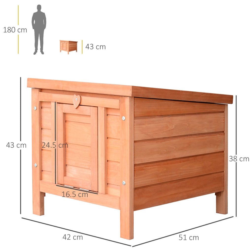 Gabbia per Conigli in Legno da Esterno ¨C zephmum ¨C Rosso Arancione 42x51x43cm