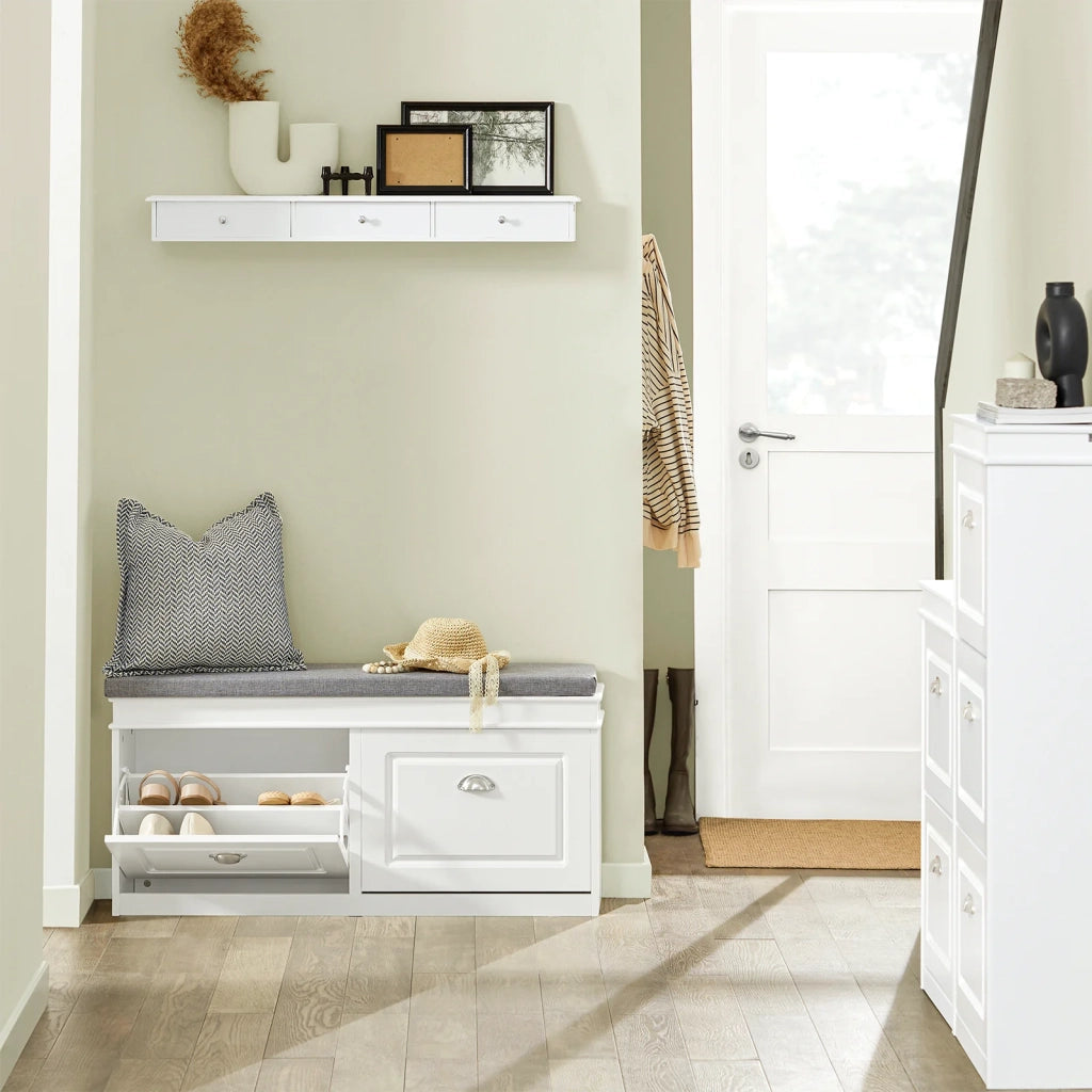 Scarpiera salvaspazio Slim Mobili per Scarpe Serie Scarpiere 104x24x52cm Bianco FSR64-W