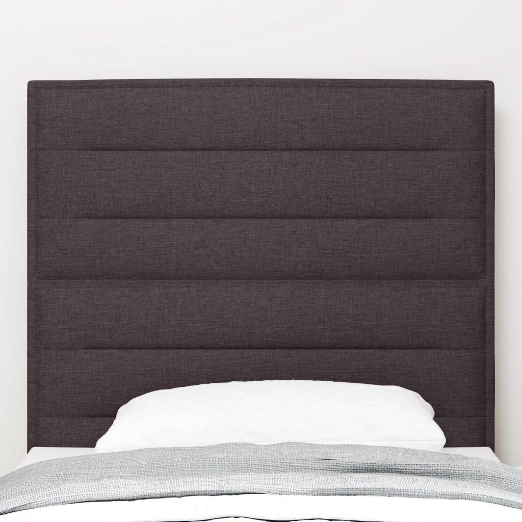 Testata LED Design Linee Marrone Scuro 100 cm Tessuto