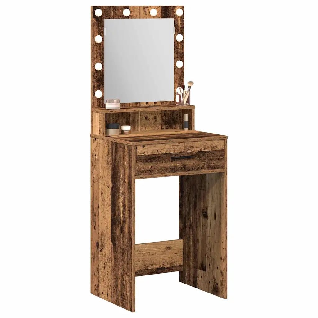 Tavolo da Trucco con cassetto Legno vecchio 50 x 41 x 135 cm 865098