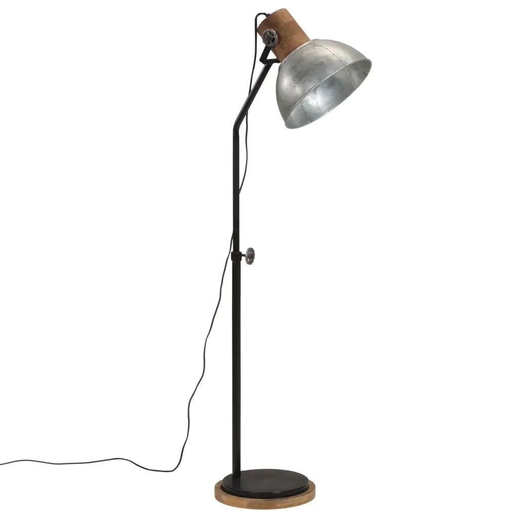 Lampada da Terra 25 W Argento Vintage 30x30x100-150 cm E27 CFW1308629