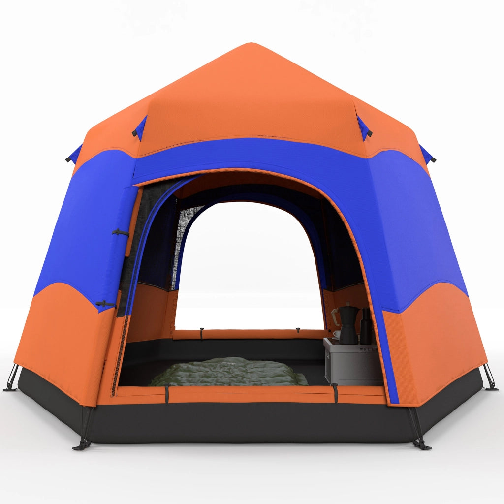 Tenda a cupola istantanea per 4 persone ¨C Minimal ¨C arancione impermeabile 4 stagioni