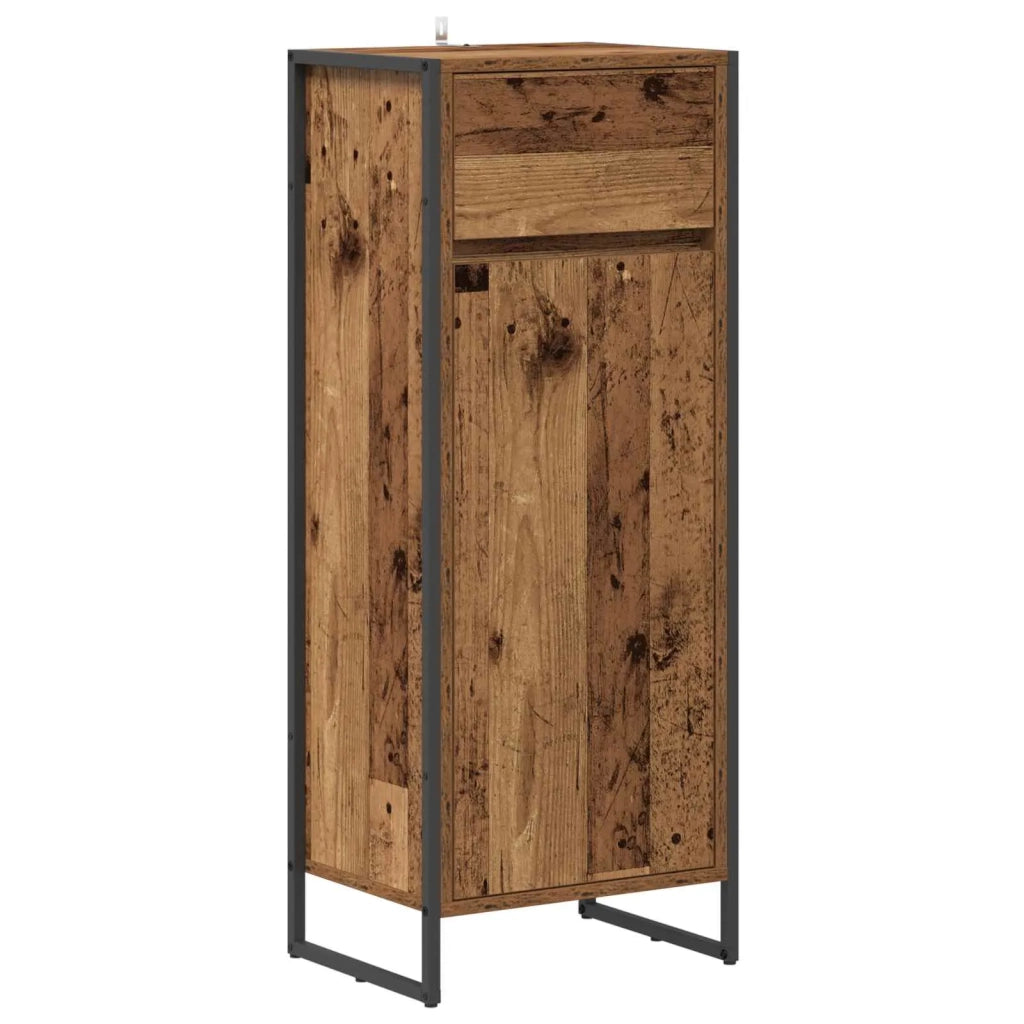 Mobile da Bagno con cassetto Legno vecchio 40 x 30 x 100 cm