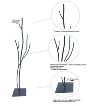 Appendiabiti da Terra 33x33x178 cm in Ferro Battuto Vasconi Castagno Nero