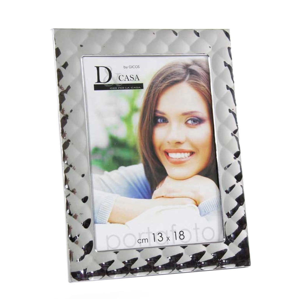 PORTAFOTO SILVER RETTANGOLARE 10 X 15 CM CON CORNICE LAVORATA