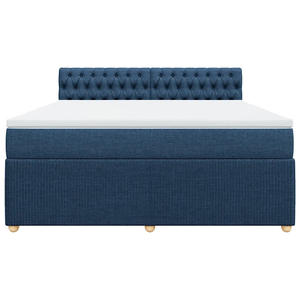 Giroletto a Molle con Materasso Blu 180x200 cm in Tessuto 3287548
