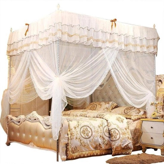 Klamboe per letto matrimoniale - facile da installare - senza cerniera - 180x200 cm