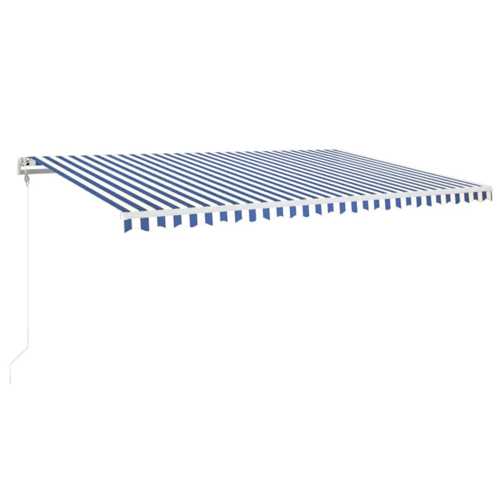 Tendada Sole Retrattile Automatica 500x350 cm Blu e Biancacod mxl 128278