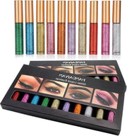 Eyeliner liquido Ombretto 10 pz - Eyeliner lunga durata con riflessi - Penna per ombretto con effetto scintillante - Penna per ombretto per occhi .
