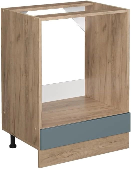 Mobile per forno da incasso R-Line, Grigio-blu, 60 cm senza piano di lavoro, per la libera combinazione all'interno di sistemi cucina modulari