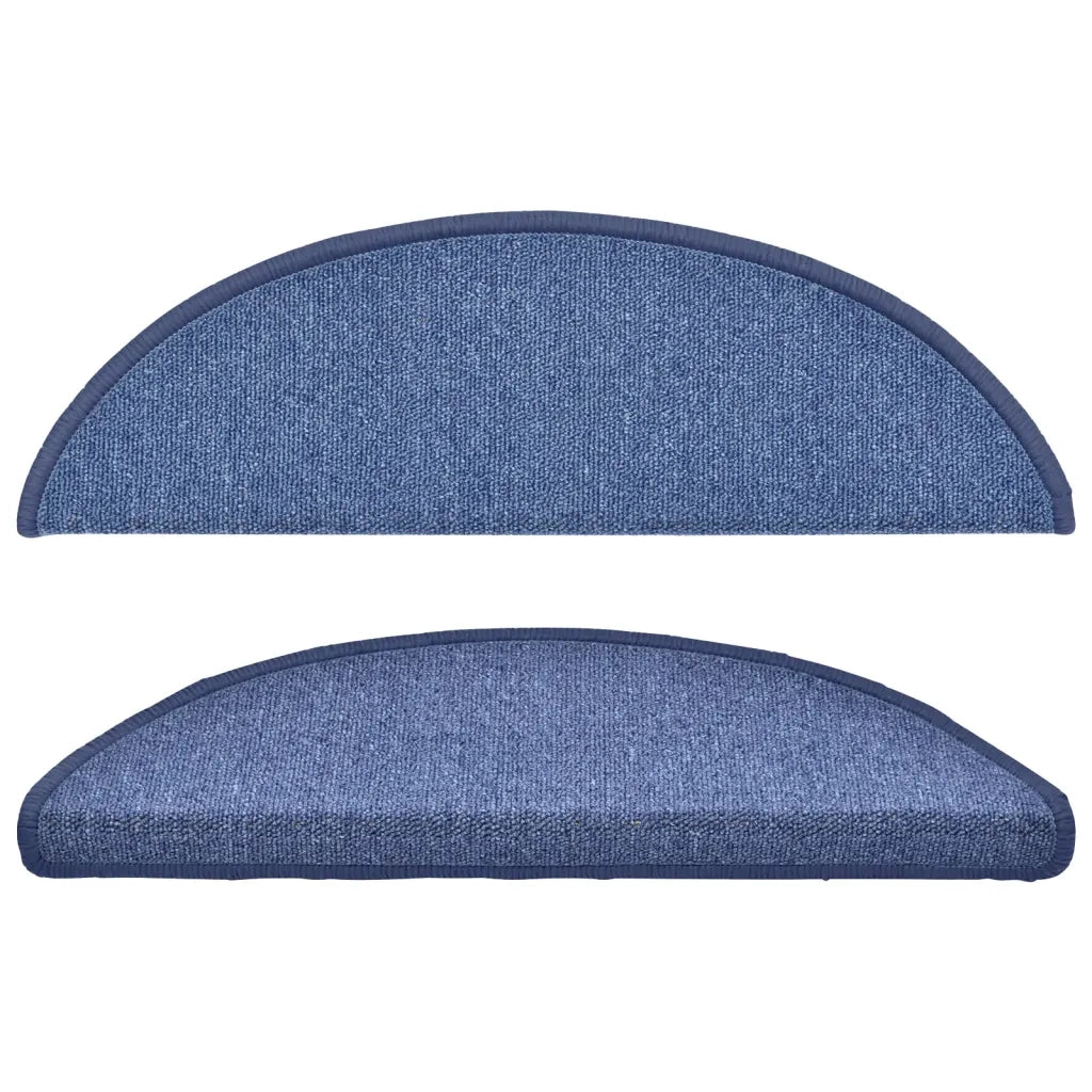 Tappetini per scale 15 pz 56x17x3 cm blu semicircolari 133883