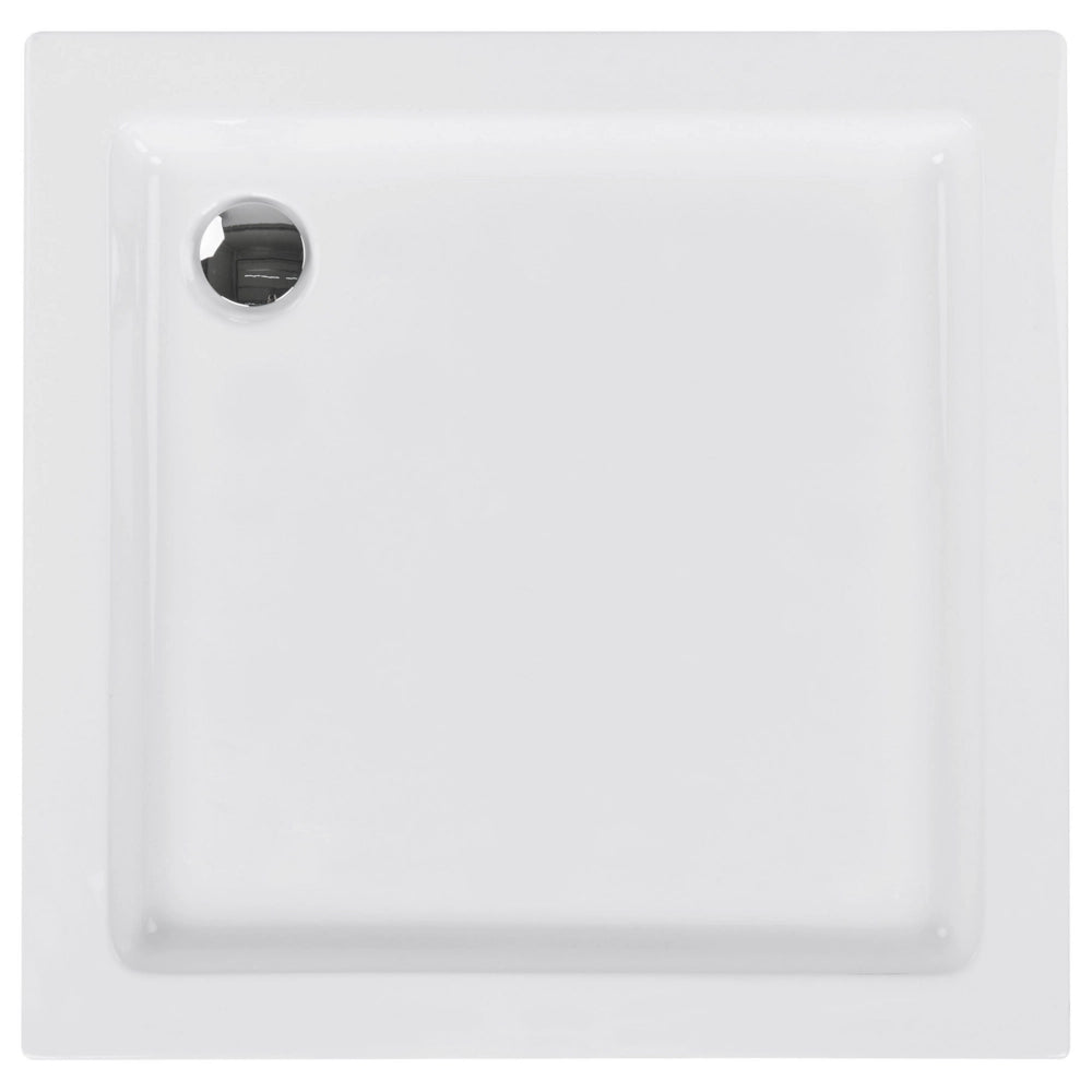 Piatto doccia con scarico Bianco Acrilico ABS Materiale sintetico 90 x 90 x 7 cm Minimalista